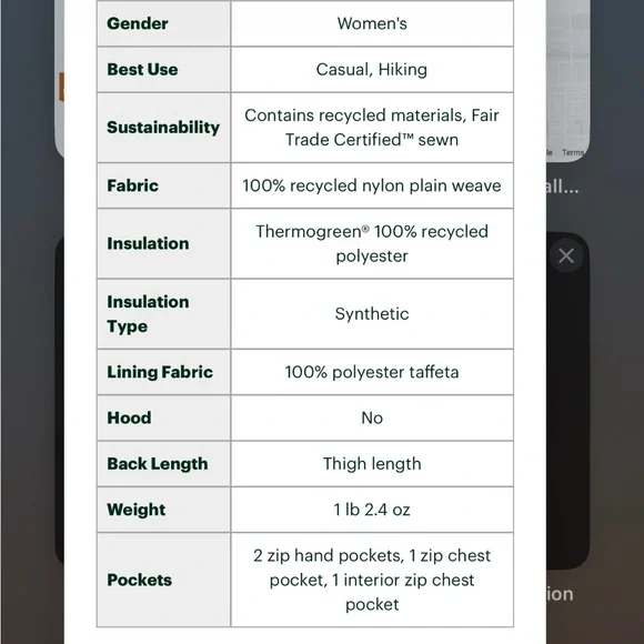 Patagonia Women's Radalie Insulated Parka - Small - Picture 16 of 16